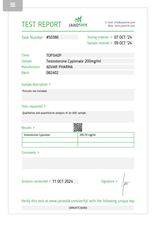 TEST CYPIONATE 200mg 1ml ampul/10ml Vial