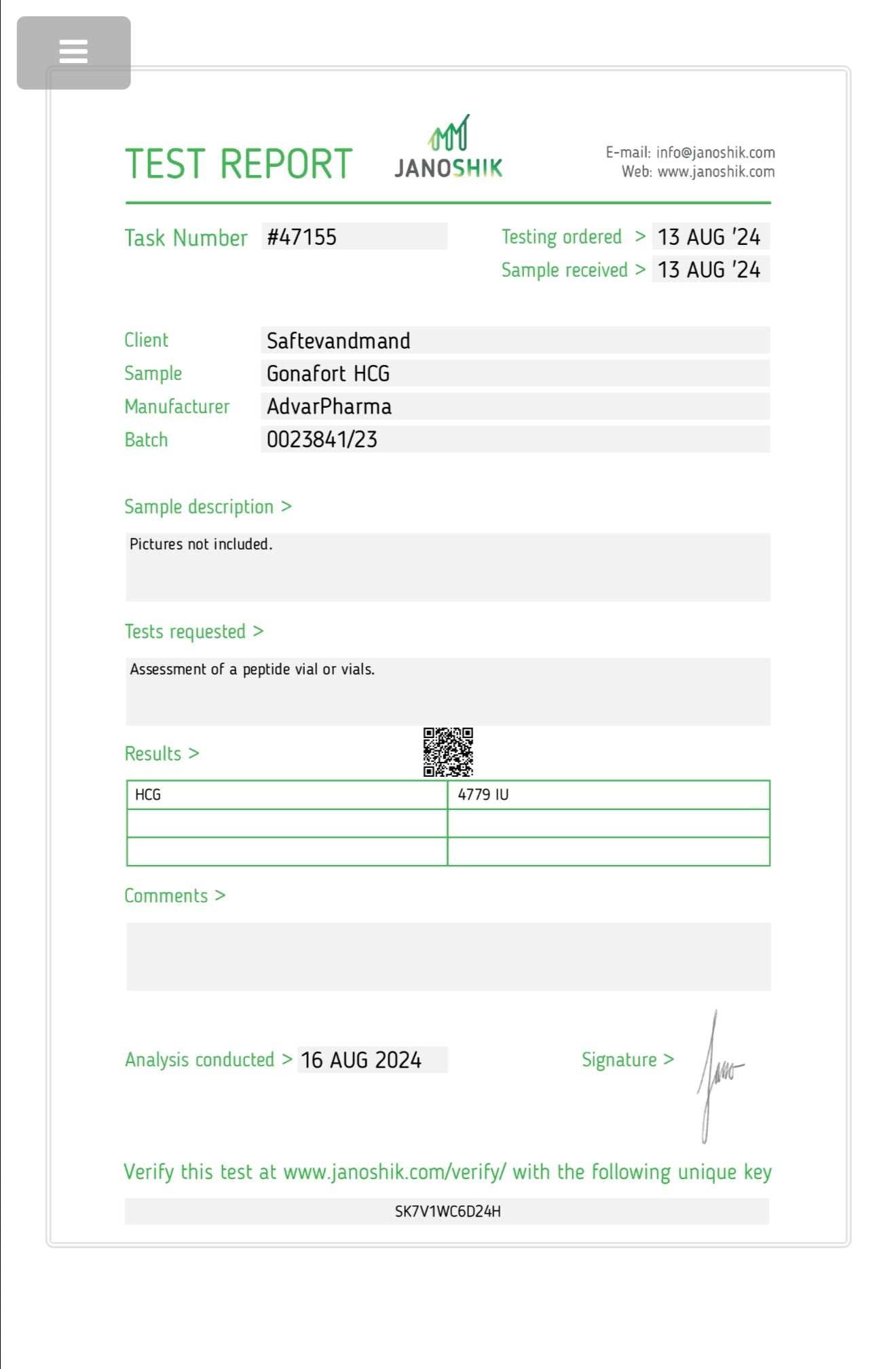 HCG 5000 UNITS GONADOTROPIN