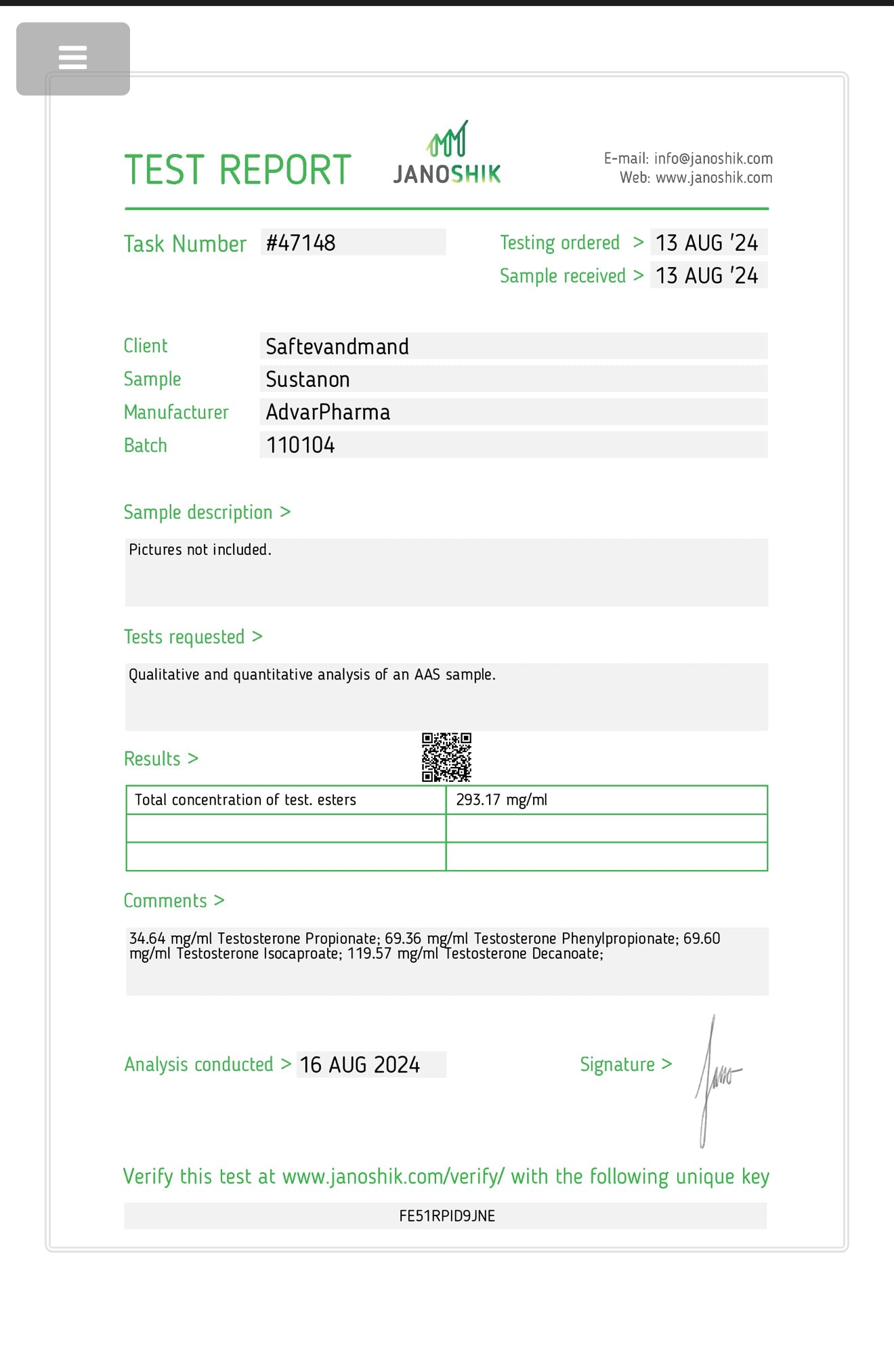 SUSTANON 10ml Vial 300mg/ml