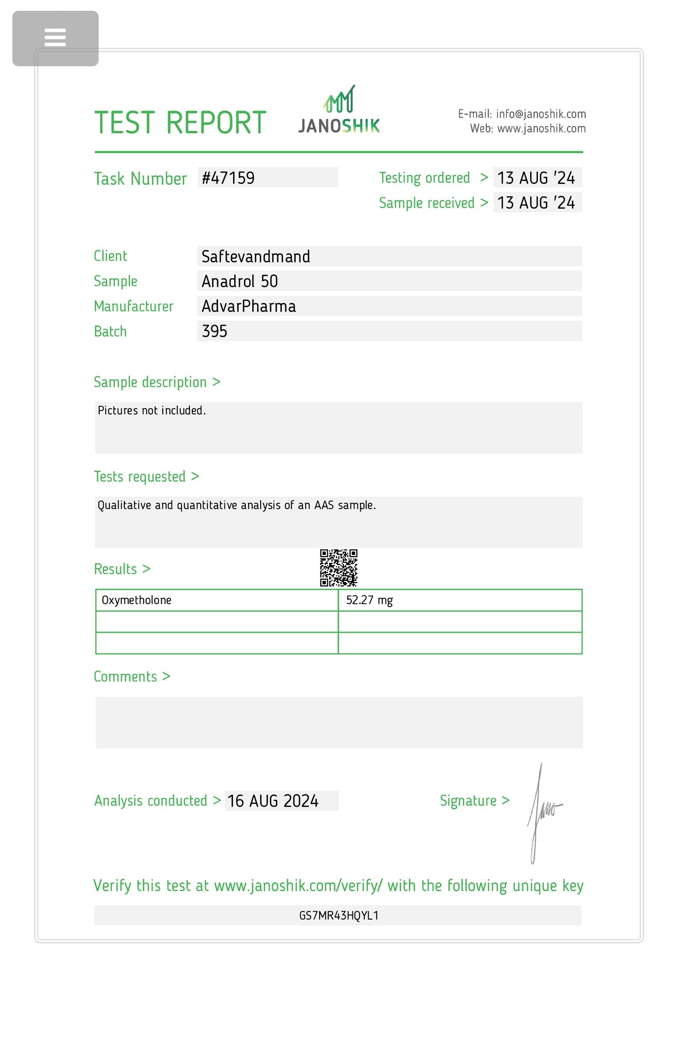 ANADROL (OXY 50 MG /50 TABS)
