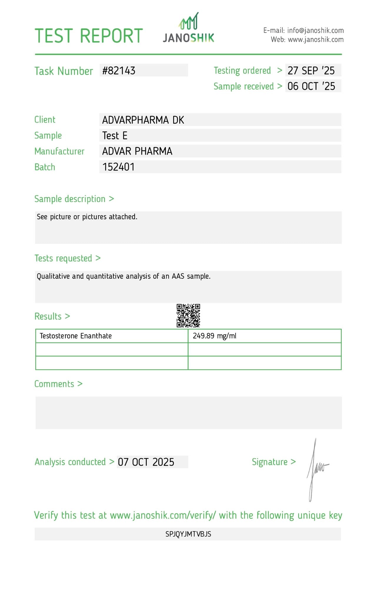 TESTENAN 300mg (TESTOSTERONE 10ML)